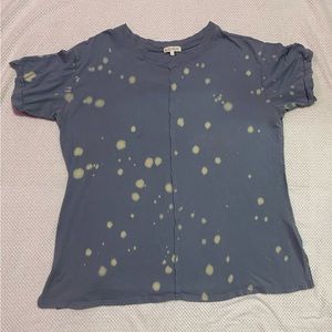 Ultra Flirt Blue Bleached Loose Fitting T-Shirt